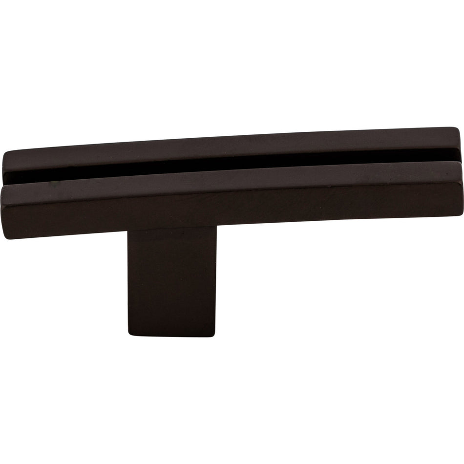 Top Knobs TK82ORB: 2-5/8" Sanctuary Inset Rail T-Bar Cabinet Knob - Oil Rubbed Bronze
