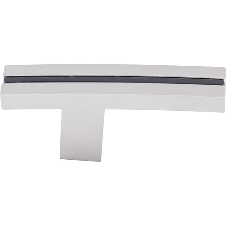 Top Knobs TK82PC: 2-5/8" Sanctuary Inset Rail T-Bar Cabinet Knob - Polished Chrome