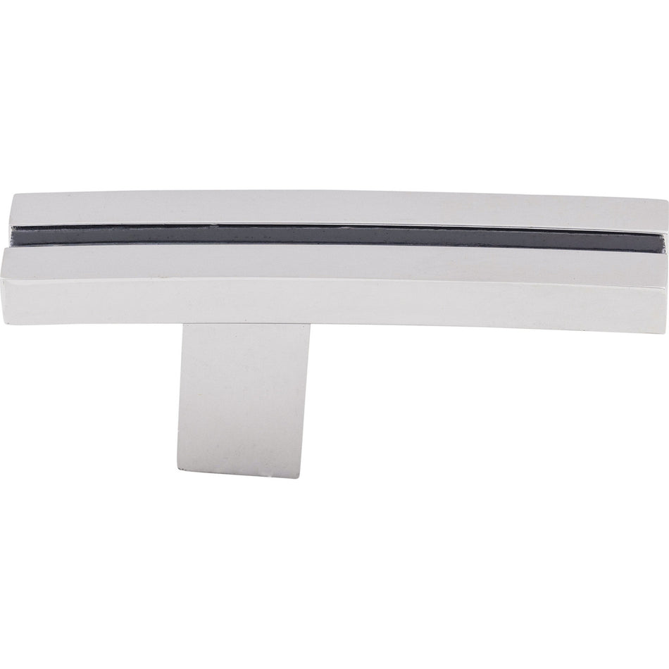 Top Knobs TK82PC: 2-5/8" Sanctuary Inset Rail T-Bar Cabinet Knob - Polished Chrome
