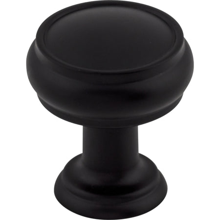 Top Knobs TK830BLK: 1" Eden Round Cabinet Knob - Flat Black