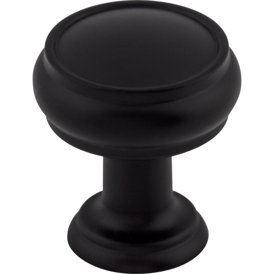 Top Knobs TK830BLK: 1" Eden Round Cabinet Knob - Flat Black