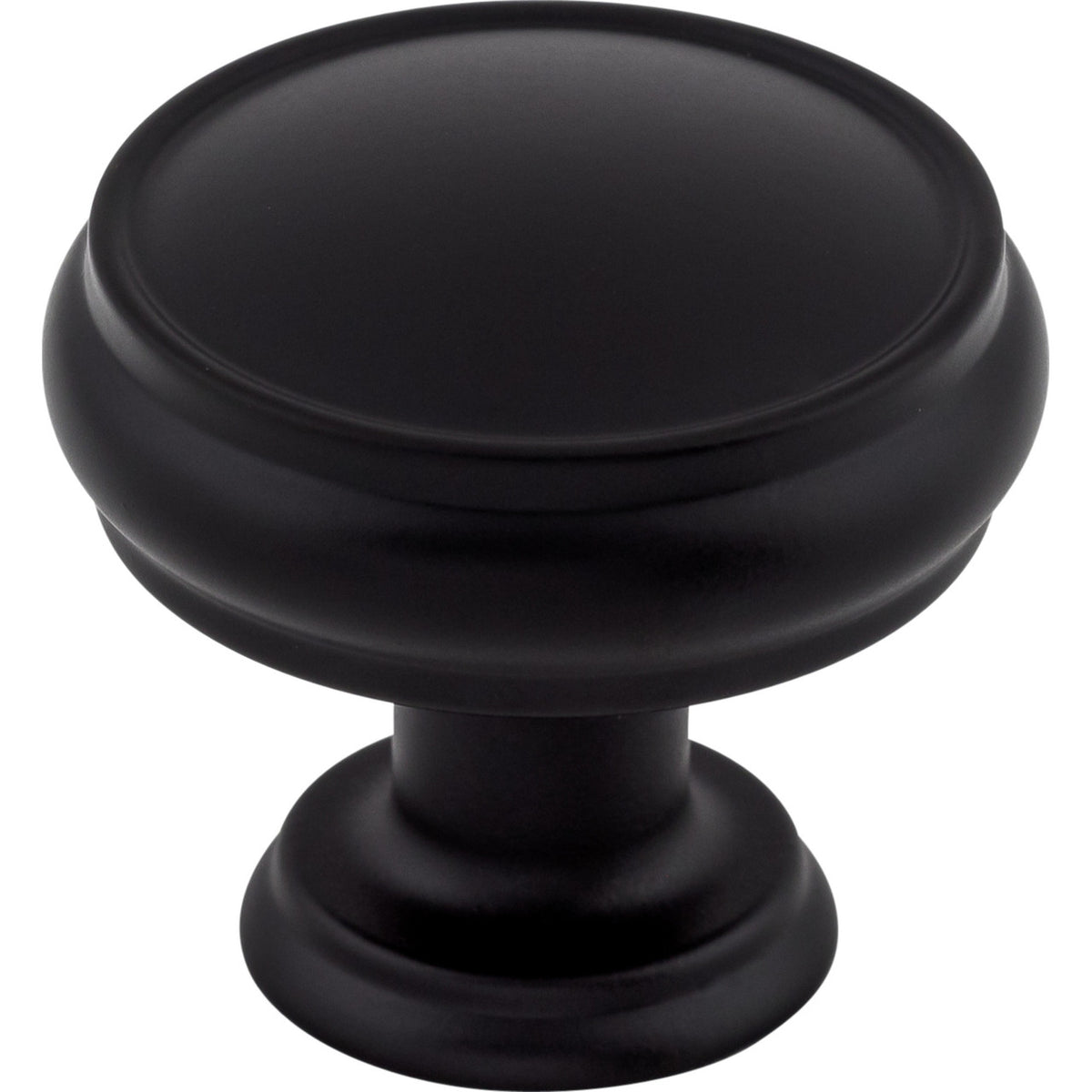 Top Knobs TK832BLK: 1-3/8" Eden Round Cabinet Knob - Flat Black