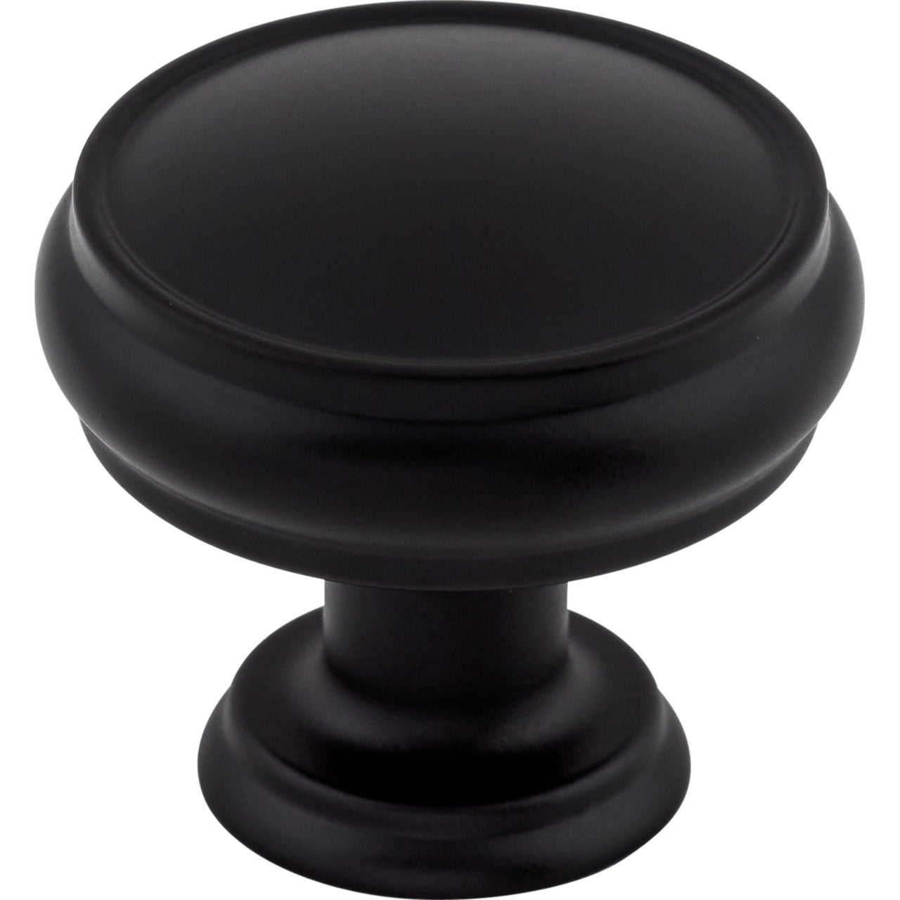 Top Knobs TK832BLK: 1-3/8" Eden Round Cabinet Knob - Flat Black