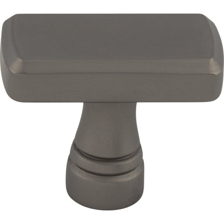 Top Knobs TK850AG: 1-3/8" Kingsbridge T-Bar Cabinet Knob - Ash Gray