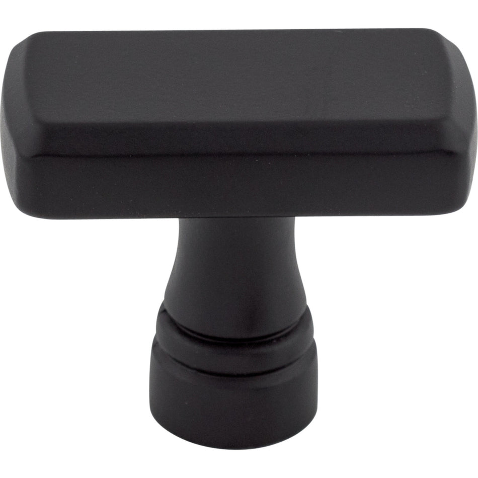 Top Knobs TK850BLK: 1-3/8" Kingsbridge T-Bar Cabinet Knob - Flat Black