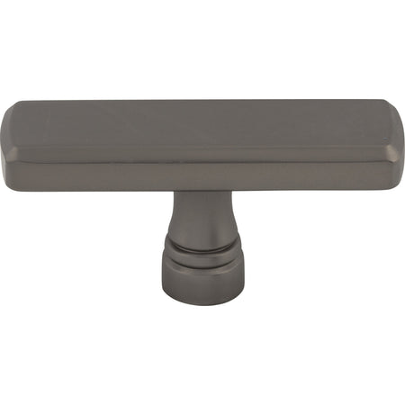 Top Knobs TK852AG: 2-3/8" Kingsbridge T-Bar Cabinet Knob - Ash Gray
