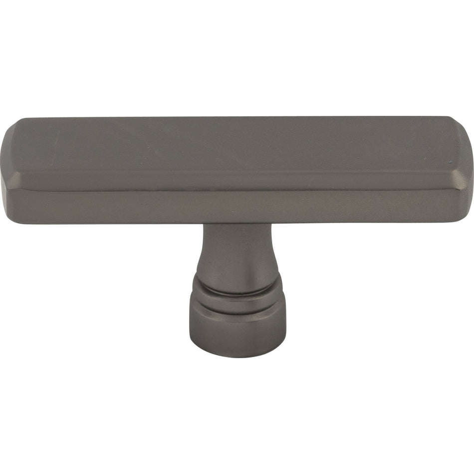 Top Knobs TK852AG: 2-3/8" Kingsbridge T-Bar Cabinet Knob - Ash Gray