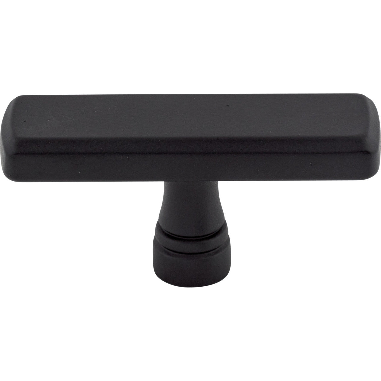 Top Knobs TK852BLK: 2-3/8" Kingsbridge T-Bar Cabinet Knob - Flat Black