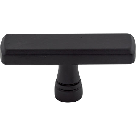 Top Knobs TK852BLK: 2-3/8" Kingsbridge T-Bar Cabinet Knob - Flat Black