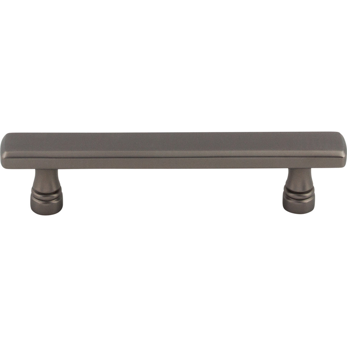 Top Knobs TK853AG: 3-3/4" cc Kingsbridge Flat Bar Cabinet Pull - Ash Gray