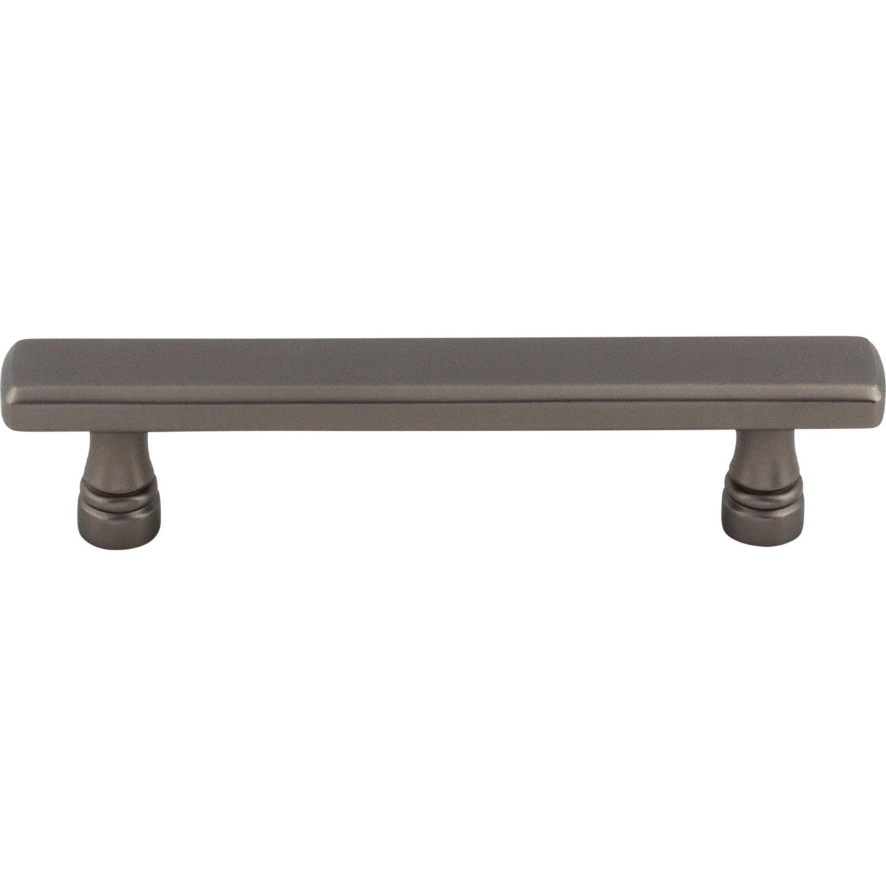 Top Knobs TK853AG: 3-3/4" cc Kingsbridge Flat Bar Cabinet Pull - Ash Gray