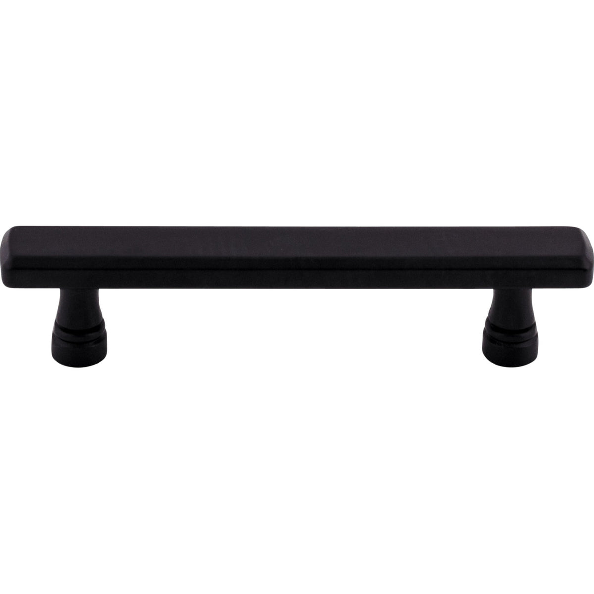 Top Knobs TK853BLK: 3-3/4" cc Kingsbridge Flat Bar Cabinet Pull - Flat Black