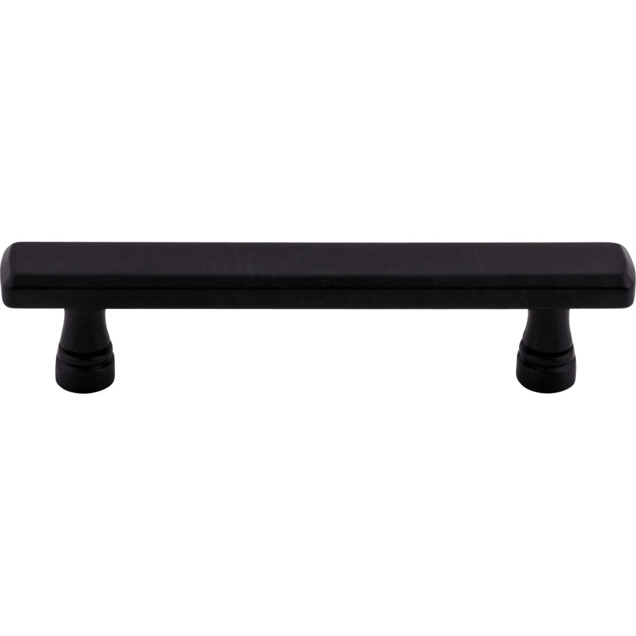 Top Knobs TK853BLK: 3-3/4" cc Kingsbridge Flat Bar Cabinet Pull - Flat Black