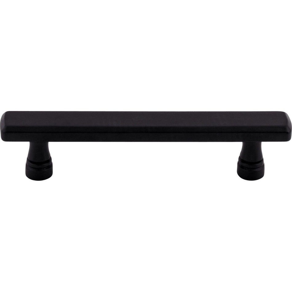 Top Knobs TK853BLK: 3-3/4" cc Kingsbridge Flat Bar Cabinet Pull - Flat Black