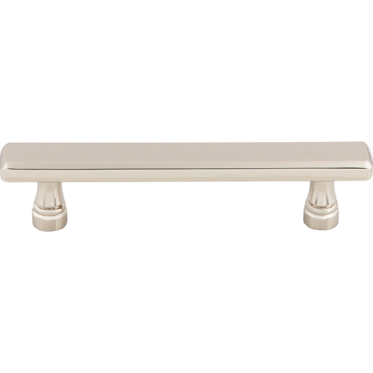 Top Knobs TK853PN: 3-3/4" cc Kingsbridge Flat Bar Cabinet Pull - Polished Nickel