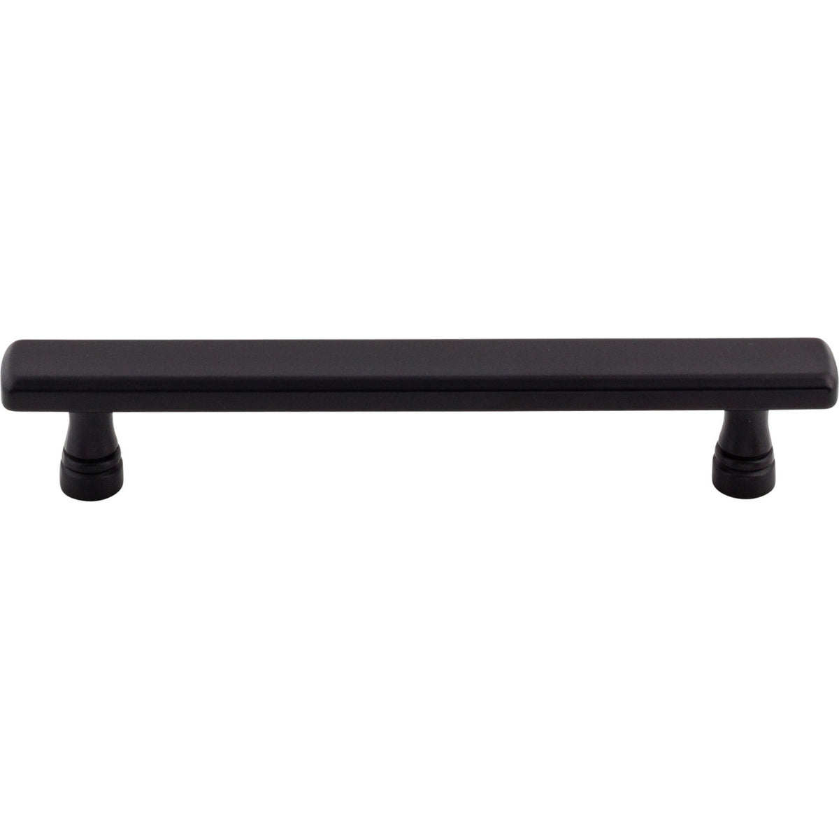 Top Knobs TK854BLK: 5-1/16" cc Kingsbridge Flat Bar Cabinet Pull - Flat Black