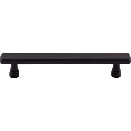 Top Knobs TK854BLK: 5-1/16" cc Kingsbridge Flat Bar Cabinet Pull - Flat Black