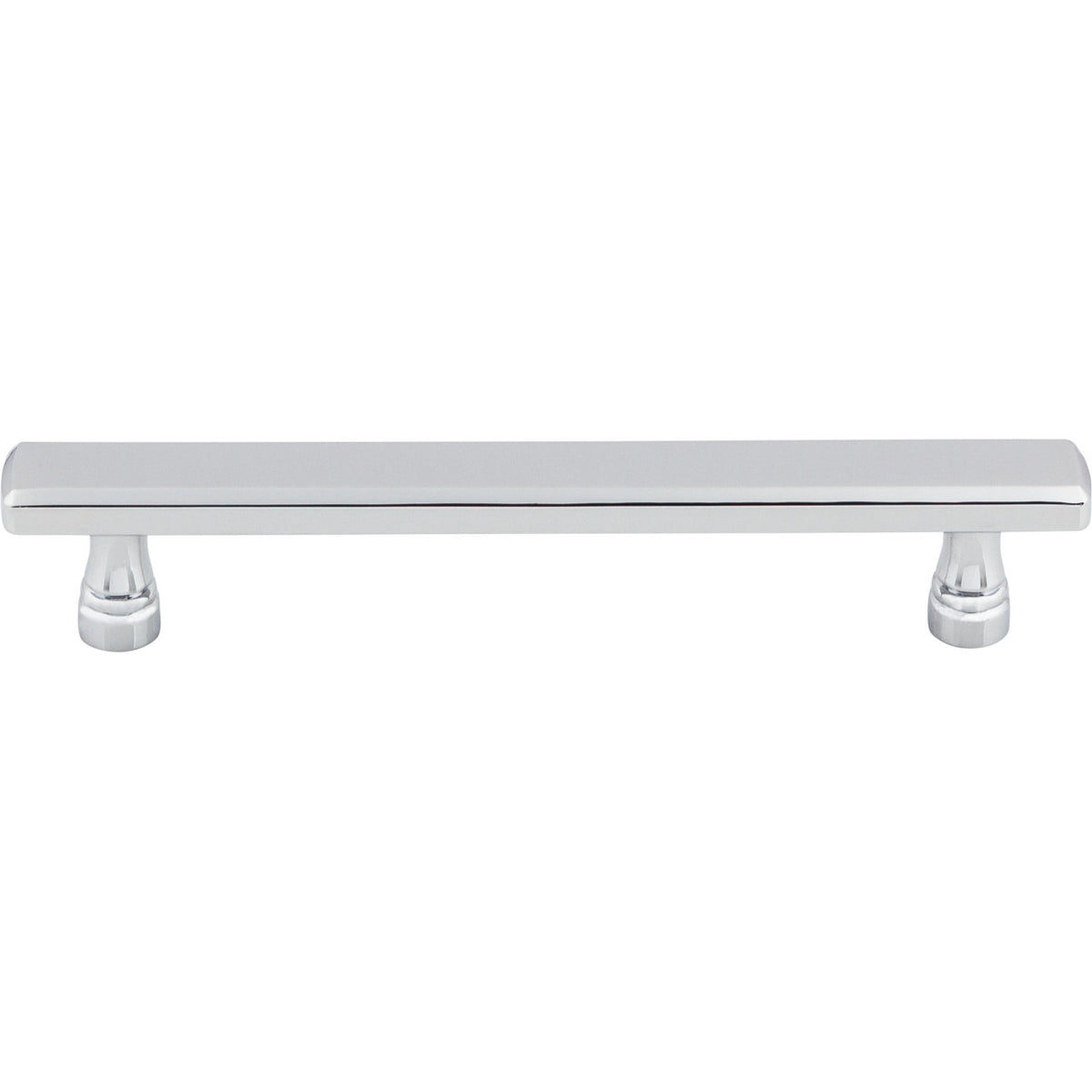 Top Knobs TK854PC: 5-1/16" cc Kingsbridge Flat Bar Cabinet Pull - Polished Chrome