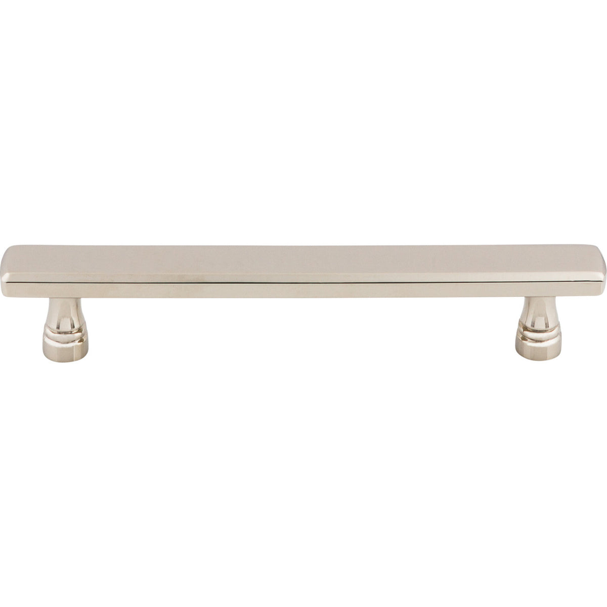 Top Knobs TK854PN: 5-1/16" cc Kingsbridge Flat Bar Cabinet Pull - Polished Nickel
