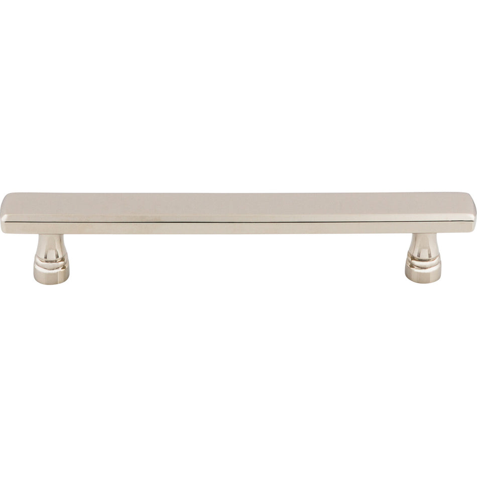 Top Knobs TK854PN: 5-1/16" cc Kingsbridge Flat Bar Cabinet Pull - Polished Nickel