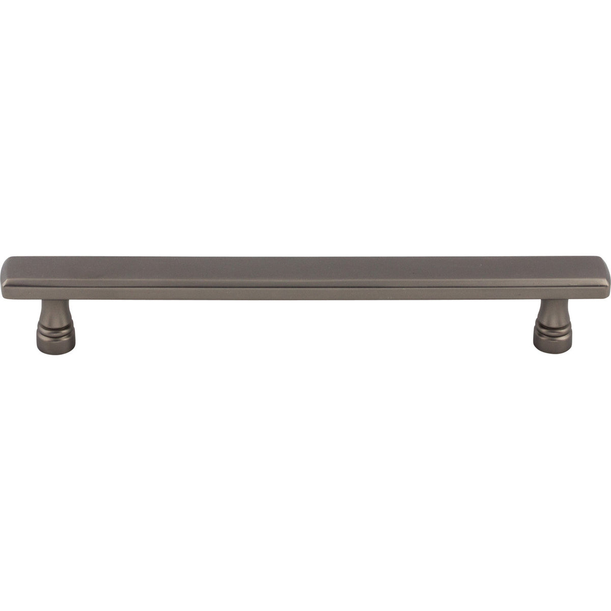 Top Knobs TK855AG: 6-5/16" cc Kingsbridge Flat Bar Cabinet Pull - Ash Gray