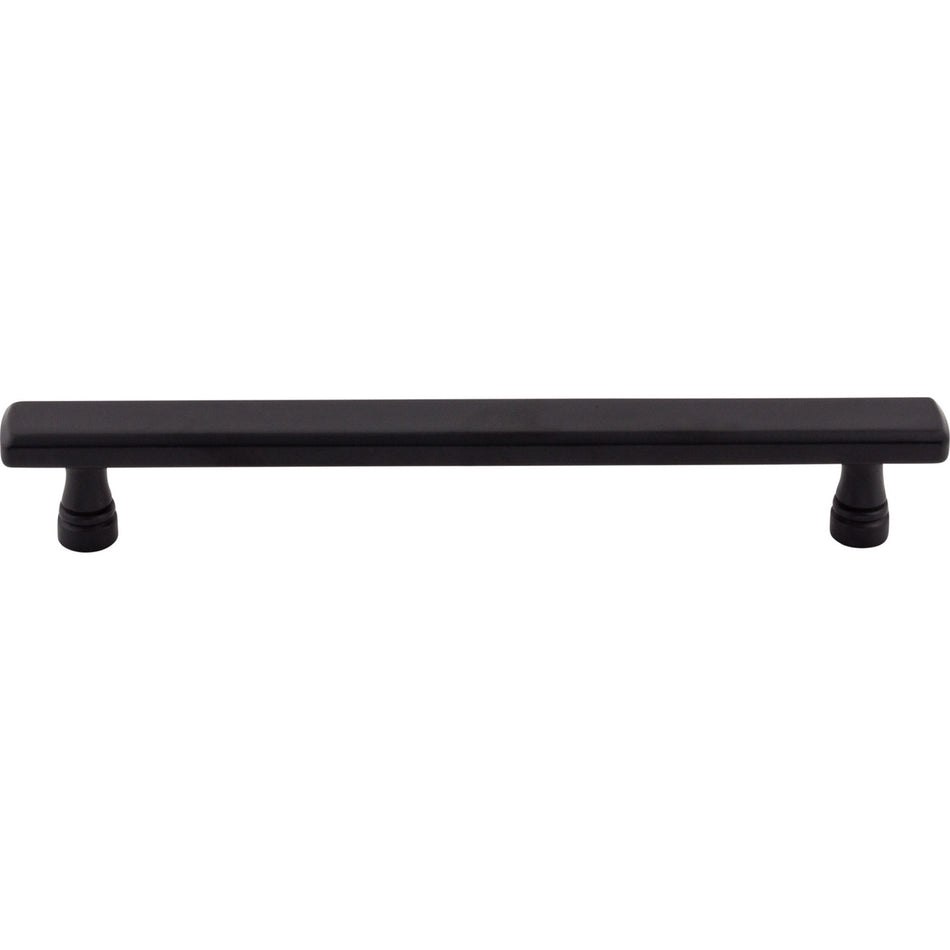 Top Knobs TK855BLK: 6-5/16" cc Kingsbridge Flat Bar Cabinet Pull - Flat Black
