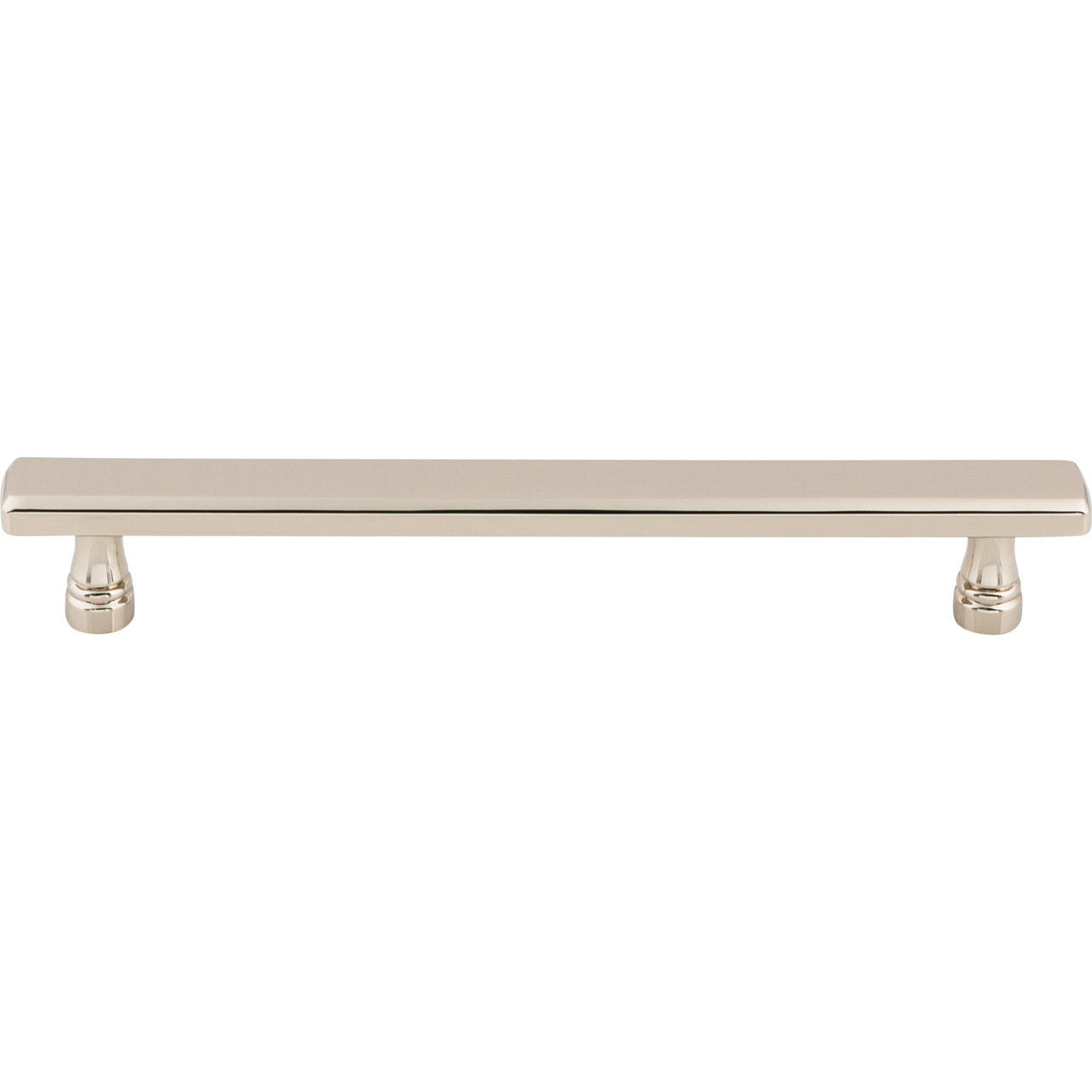 Top Knobs TK855PN: 6-5/16" cc Kingsbridge Flat Bar Cabinet Pull - Polished Nickel