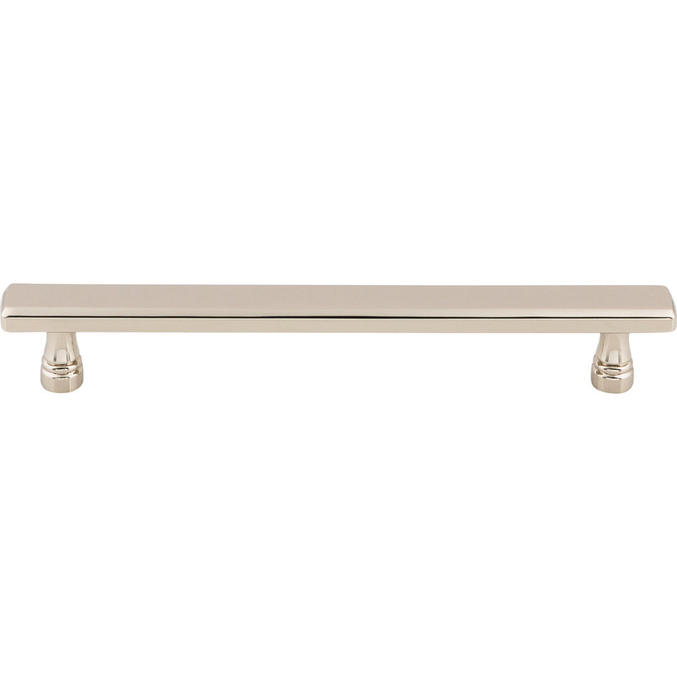 Top Knobs TK855PN: 6-5/16" cc Kingsbridge Flat Bar Cabinet Pull - Polished Nickel