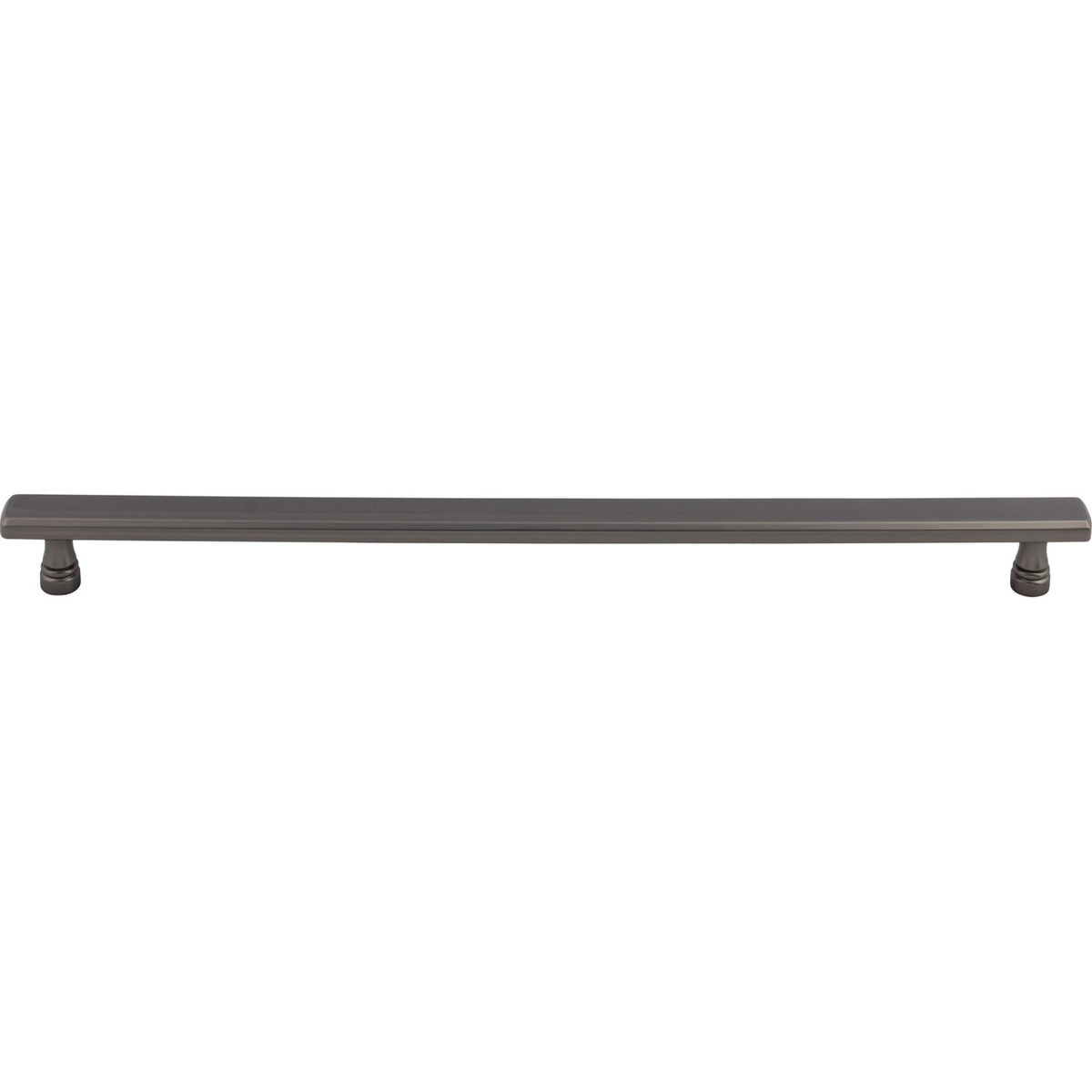 Top Knobs TK857AG: 12" cc Kingsbridge Flat Bar Cabinet Pull - Ash Gray