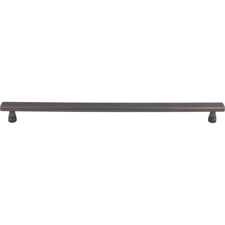 Top Knobs TK857AG: 12" cc Kingsbridge Flat Bar Cabinet Pull - Ash Gray