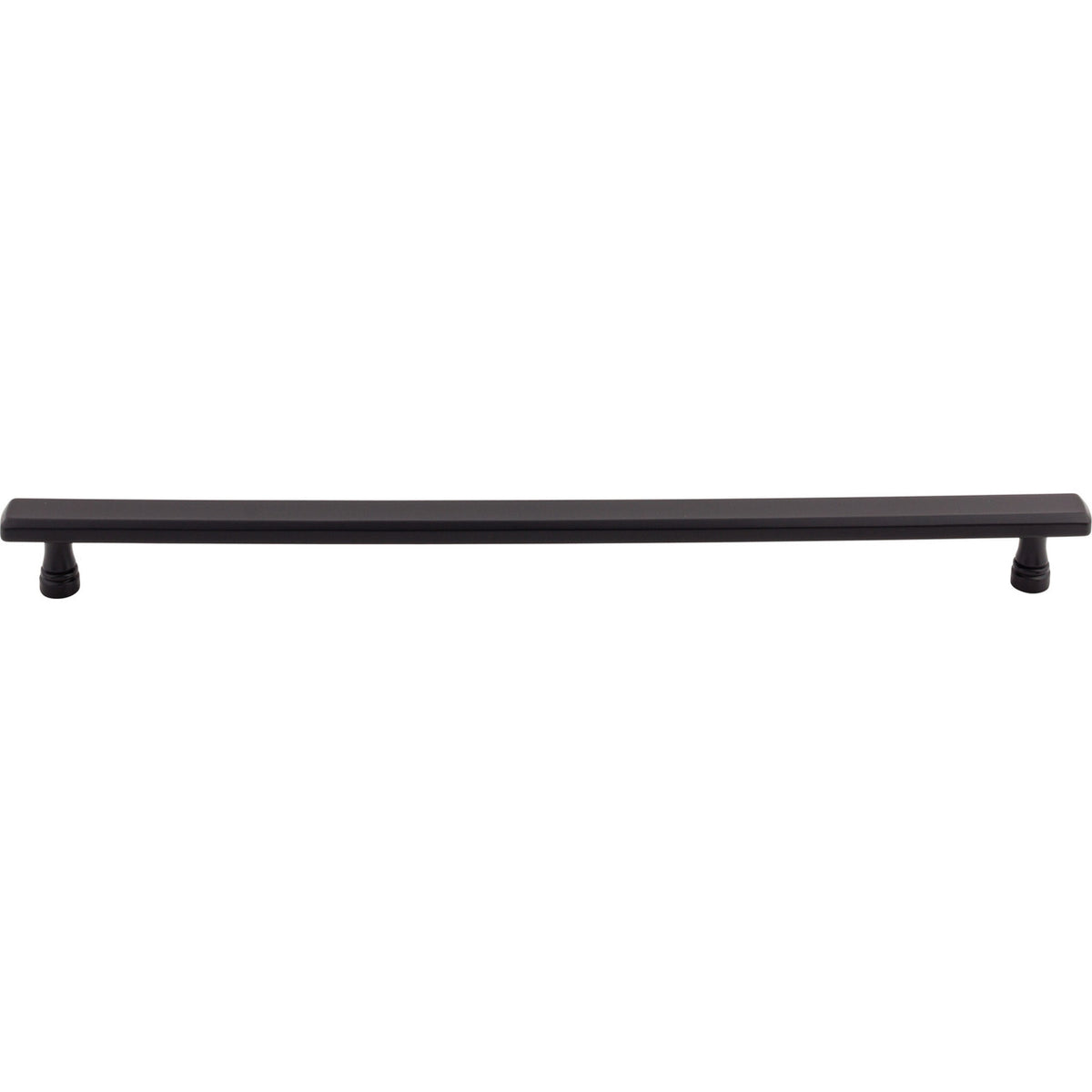 Top Knobs TK857BLK: 12" cc Kingsbridge Flat Bar Cabinet Pull - Flat Black