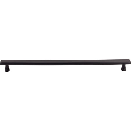 Top Knobs TK857BLK: 12" cc Kingsbridge Flat Bar Cabinet Pull - Flat Black