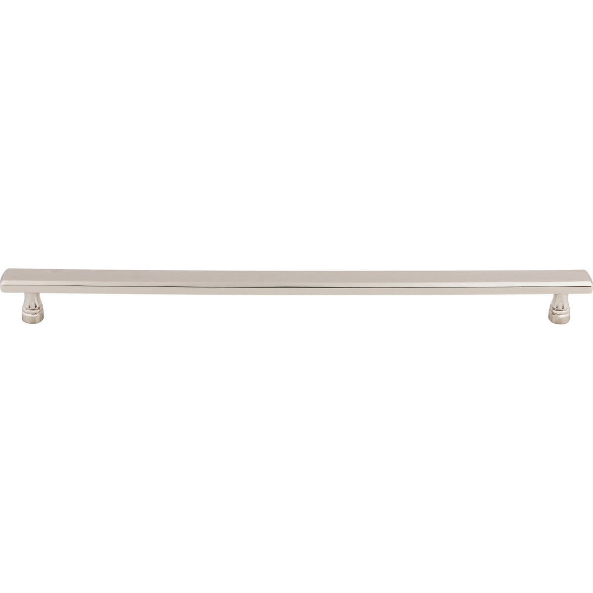 Top Knobs TK857PN: 12" cc Kingsbridge Flat Bar Cabinet Pull - Polished Nickel