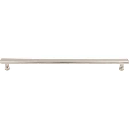 Top Knobs TK857PN: 12" cc Kingsbridge Flat Bar Cabinet Pull - Polished Nickel