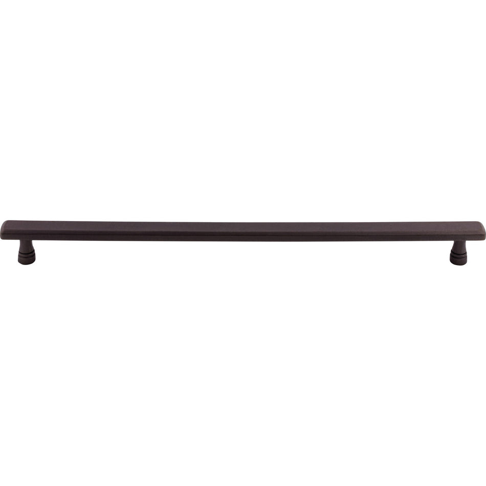 Top Knobs TK857SAB: 12" cc Kingsbridge Flat Bar Cabinet Pull - Sable