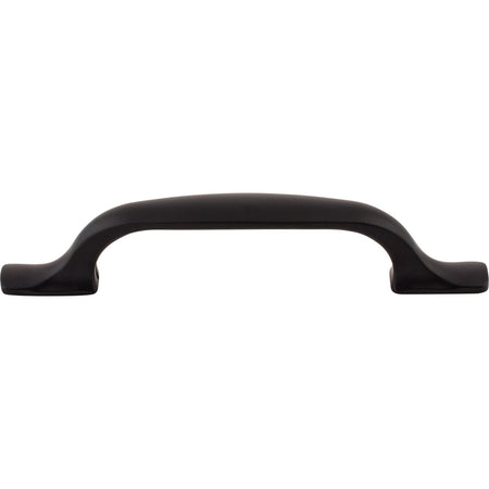 Top Knobs TK863BLK: 3-3/4" cc Torbay D-Handle Cabinet Pull - Flat Black