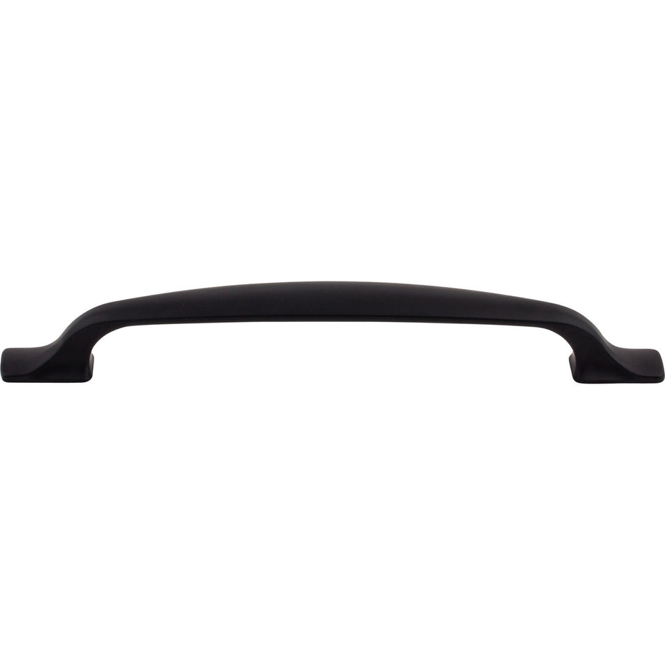 Top Knobs TK865BLK: 6-5/16" cc Torbay D-Handle Cabinet Pull - Flat Black