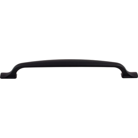 Top Knobs TK866BLK: 7-9/16" cc Torbay D-Handle Cabinet Pull - Flat Black
