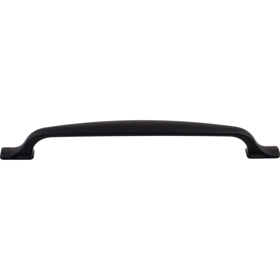 Top Knobs TK866BLK: 7-9/16" cc Torbay D-Handle Cabinet Pull - Flat Black