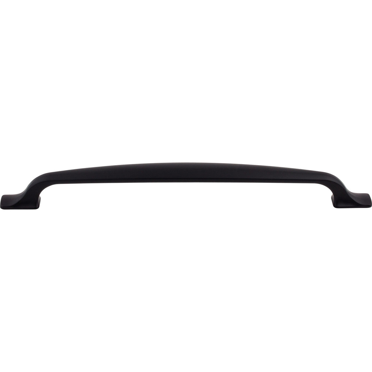 Top Knobs TK867BLK: 8-13/16" cc Torbay D-Handle Cabinet Pull - Flat Black