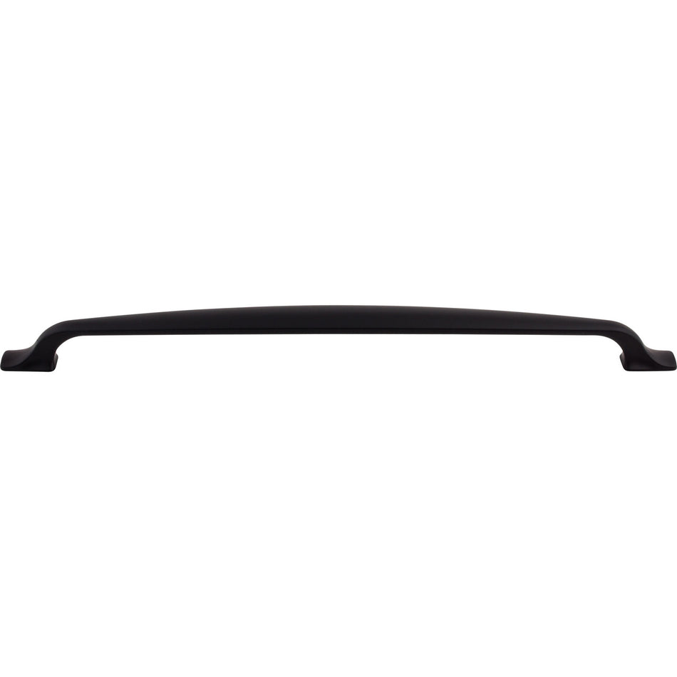 Top Knobs TK868BLK: 12" cc Torbay D-Handle Cabinet Pull - Flat Black