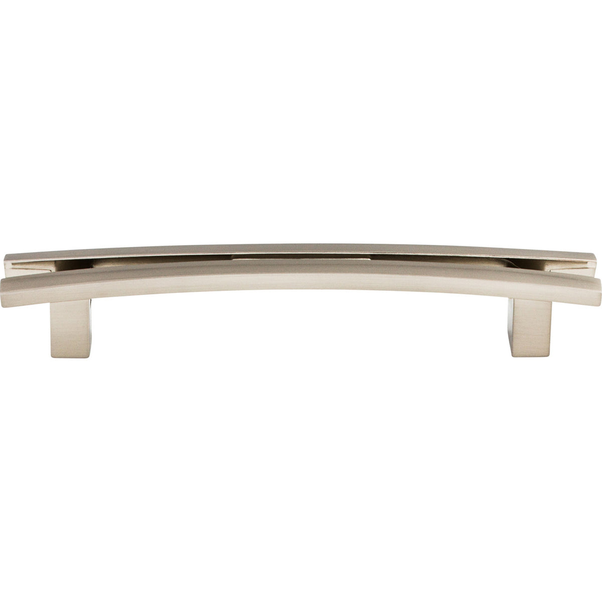 Top Knobs TK86BSN: 5" cc Sanctuary Flared Bar Cabinet Pull - Brushed Satin Nickel