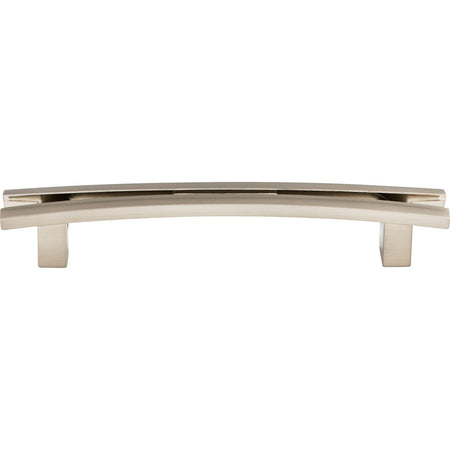 Top Knobs TK86BSN: 5" cc Sanctuary Flared Bar Cabinet Pull - Brushed Satin Nickel