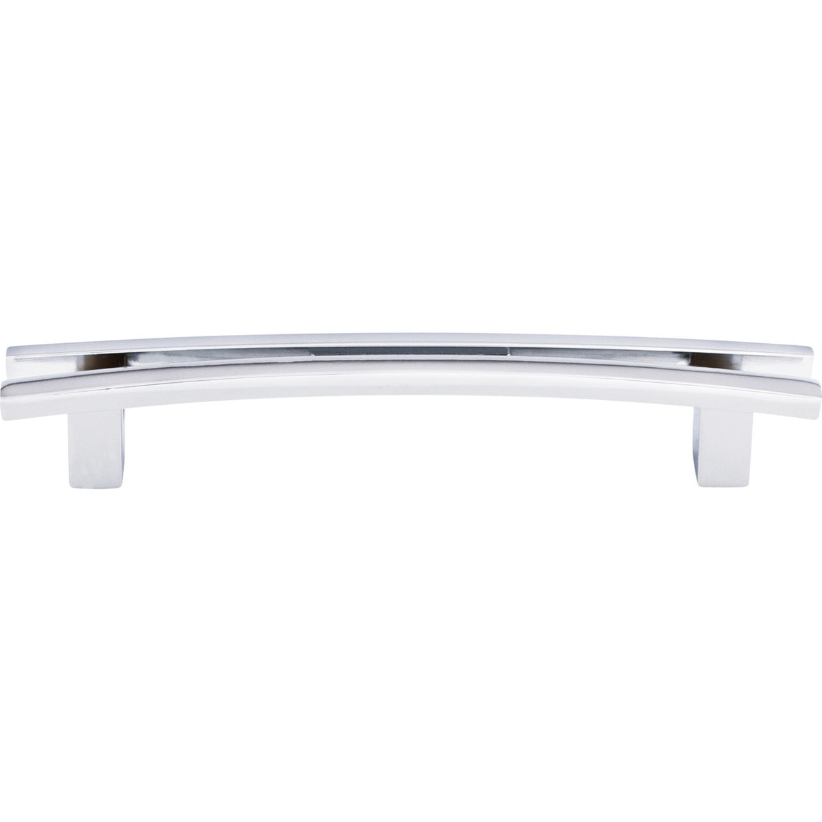 Top Knobs TK86PC: 5" cc Sanctuary Flared Bar Cabinet Pull - Polished Chrome