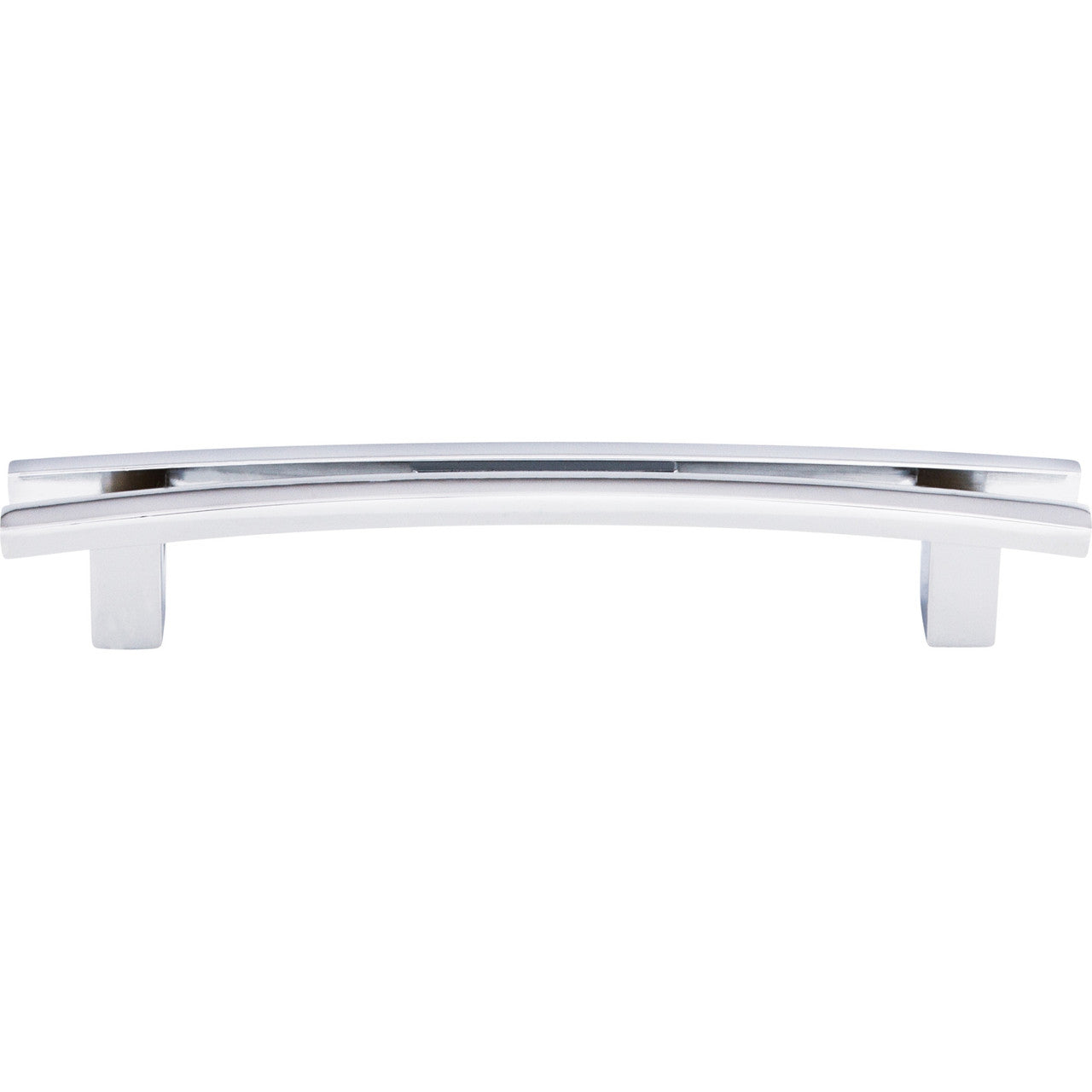 Top Knobs TK86PC: 5" cc Sanctuary Flared Bar Cabinet Pull - Polished Chrome