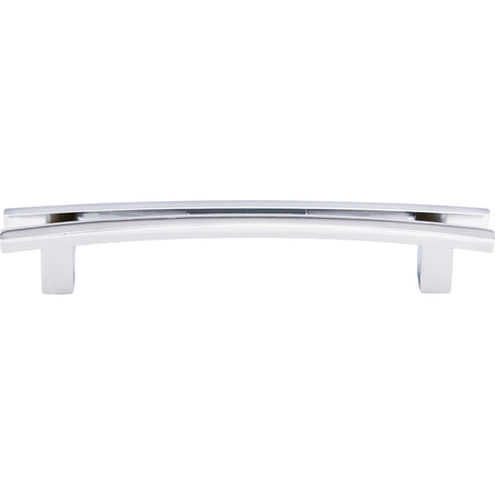 Top Knobs TK86PC: 5" cc Sanctuary Flared Bar Cabinet Pull - Polished Chrome