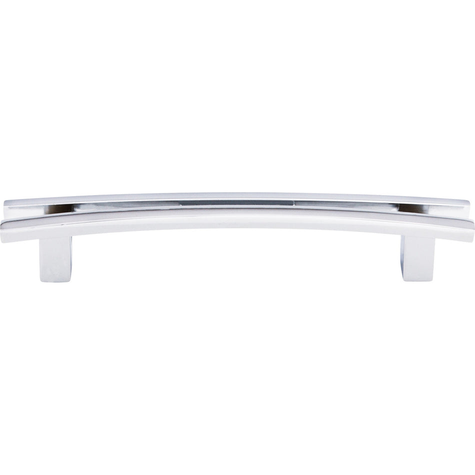 Top Knobs TK86PC: 5" cc Sanctuary Flared Bar Cabinet Pull - Polished Chrome