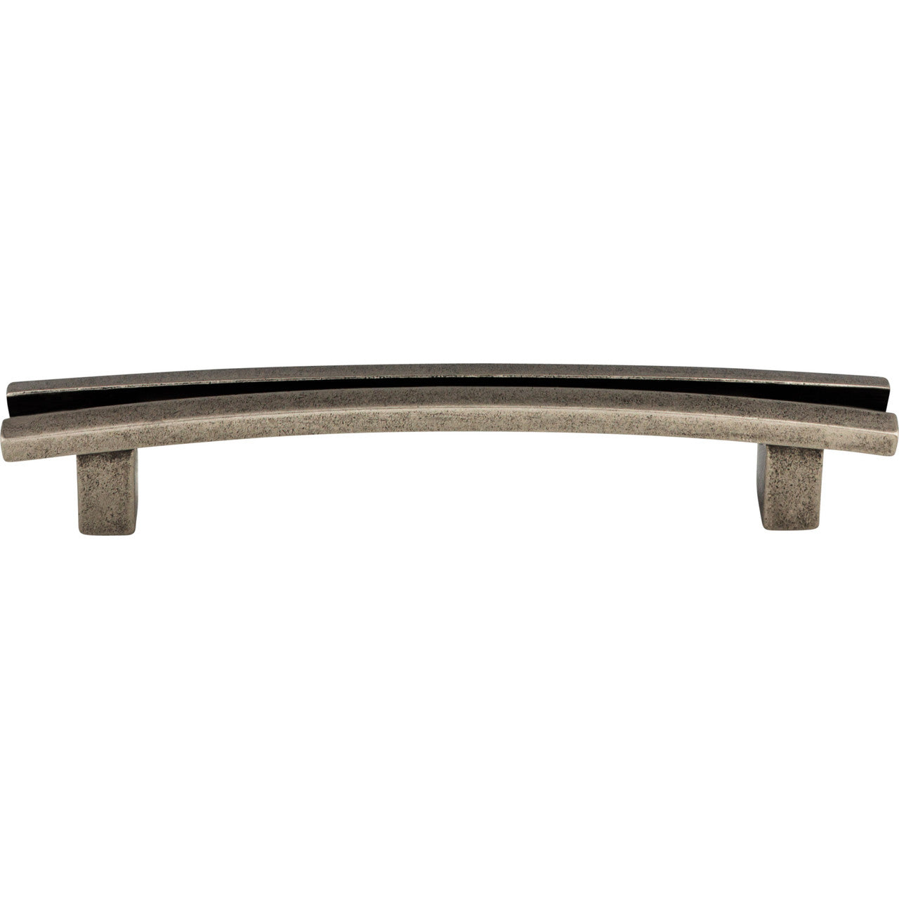 Top Knobs TK86PTA: 5" cc Sanctuary Flared Bar Cabinet Pull - Pewter Antique