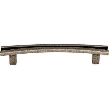 Top Knobs TK86PTA: 5" cc Sanctuary Flared Bar Cabinet Pull - Pewter Antique
