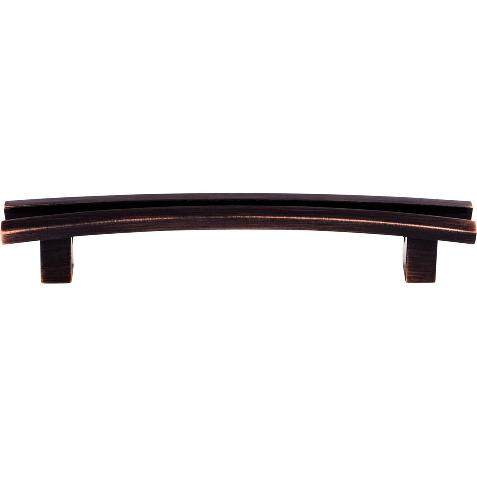 Top Knobs TK86TB: 5" cc Sanctuary Flared Bar Cabinet Pull - Tuscan Bronze